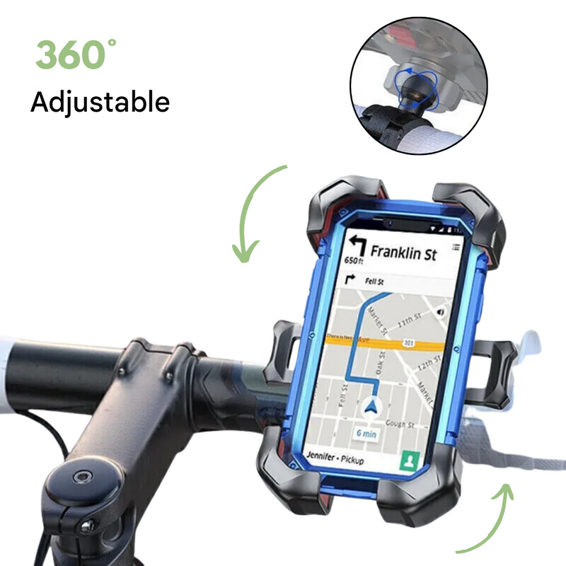 360-Rotation Bike Phone Mount for Bicycle Handlebars - product view 2 | Buffalo Gears