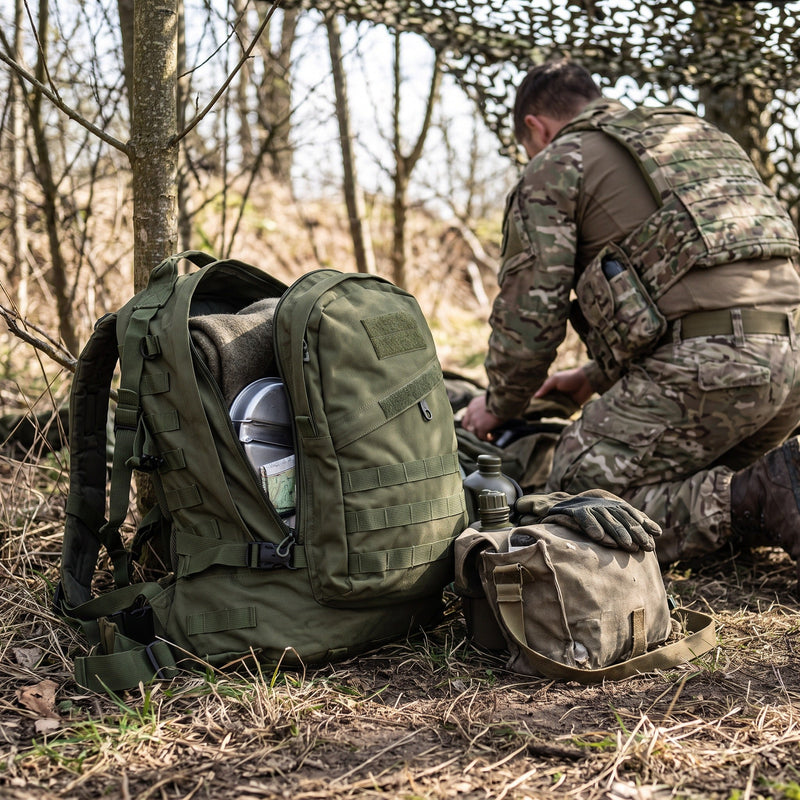 55L MOLLE Rucksack in Tough 600D Military-Grade Nylon - product view 5 | Buffalo Gears