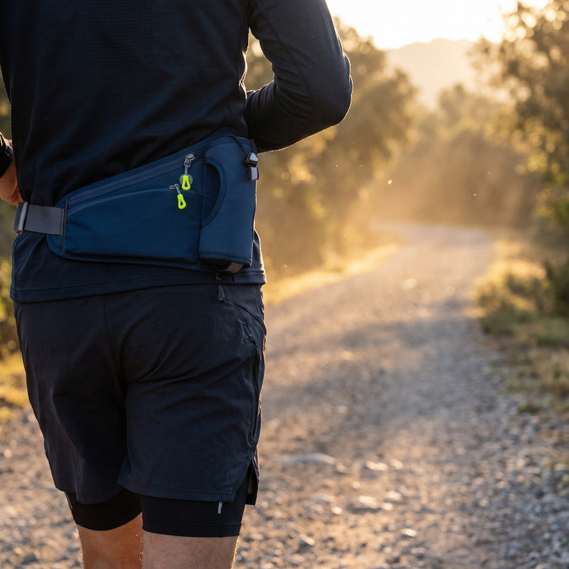 Adjustable Reflective Hydration Belt for Trail Running - product view 3 | Buffalo Gears