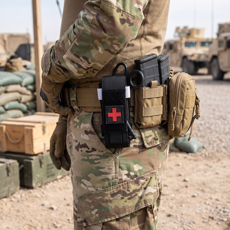 Belt-Mounted Tourniquet Pouch in Aluminium, ABS and Nylon - product view 5 | Buffalo Gears