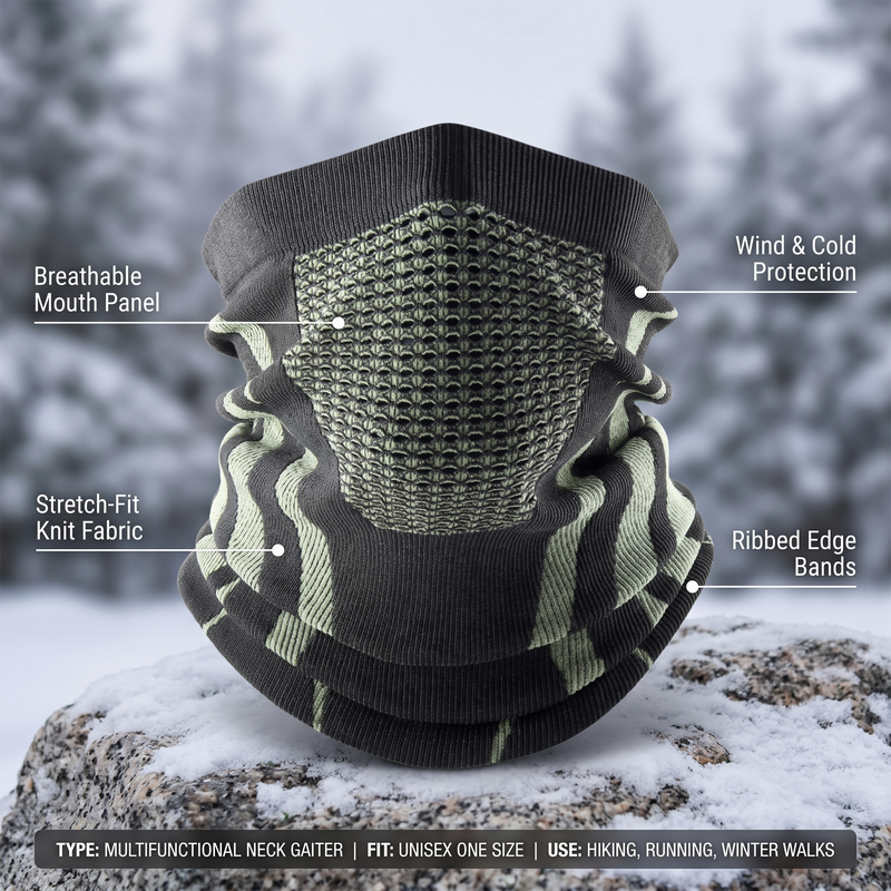 Breathable Multi-Way Neck Gaiter for Cold Weather - product view 3 | Buffalo Gears