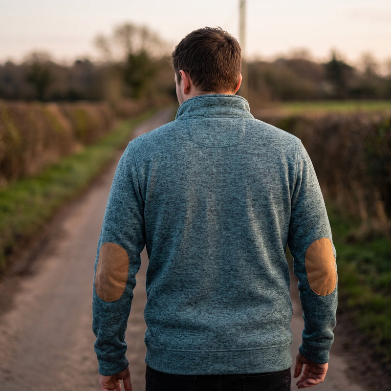 Button Neck Jumper for Men with Stand Collar - product view 4 | Buffalo Gears