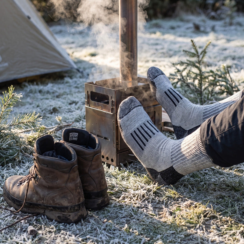 Calf-Height Merino Wool Hiking Socks with Cushioning - product view 5 | Buffalo Gears