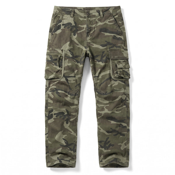 Camouflage Cargo Trousers for Men in Cotton Stretch