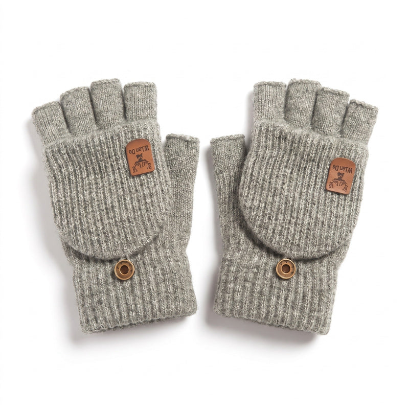 Cashmere Convertible Mittens with a Fold Back Flap - product view 7 | Buffalo Gears