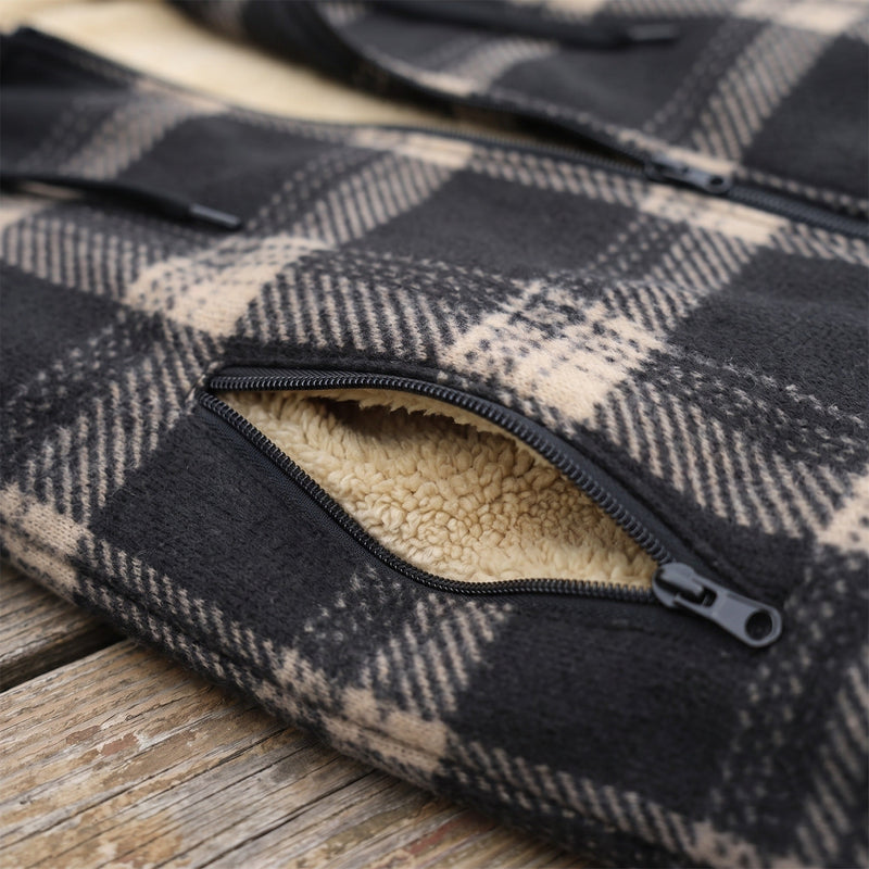 Checked Fleece Lined Jacket for Men, Baseball Cut - product view 3 | Buffalo Gears