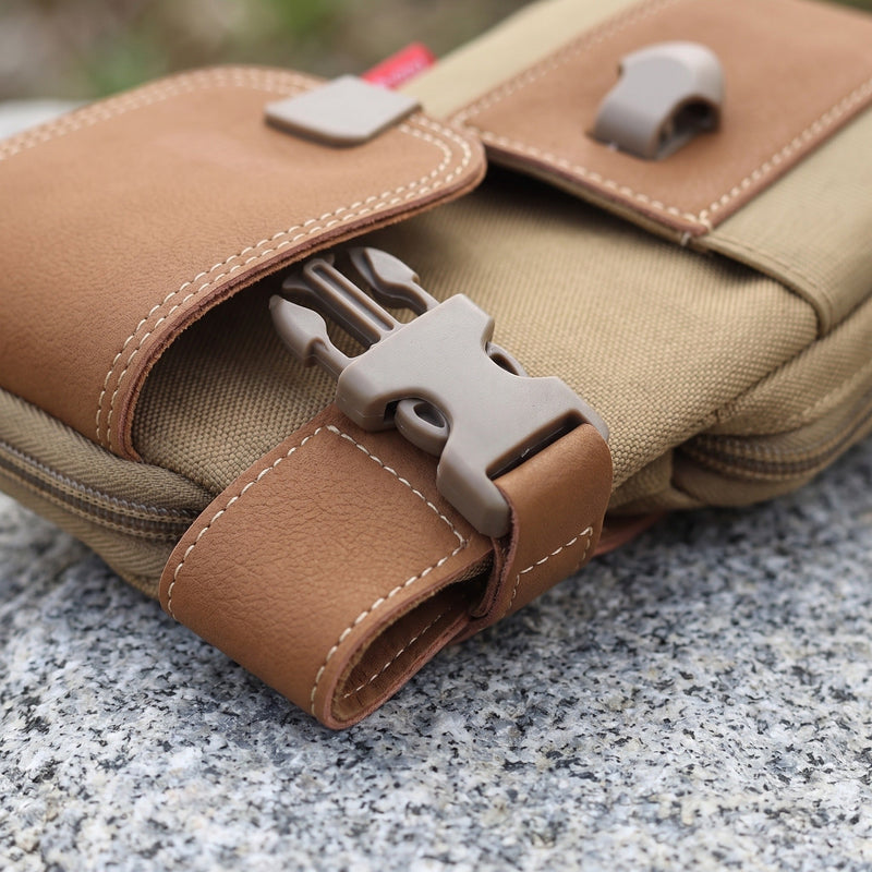 Compact Hiking Waist Pouch with Splash Resistant Zip Pockets - product view 4 | Buffalo Gears