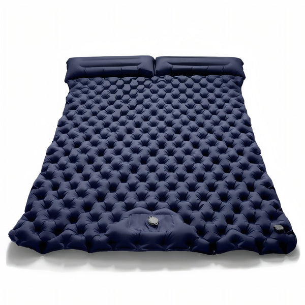 Double Width Inflatable Camping Mat with Pillows