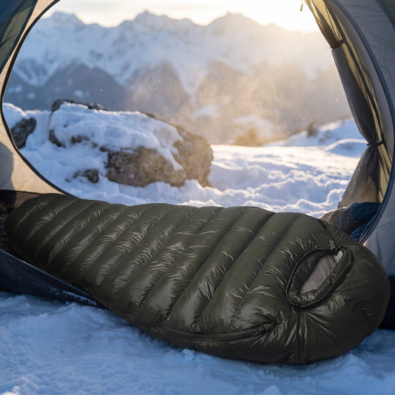 Down Mummy Sleeping Bag for Winter Expeditions - product view 2 | Buffalo Gears
