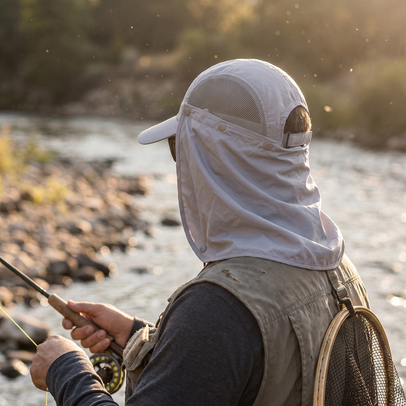 Full Coverage Sun Cap with Removable Ear and Neck Flaps - product view 3 | Buffalo Gears