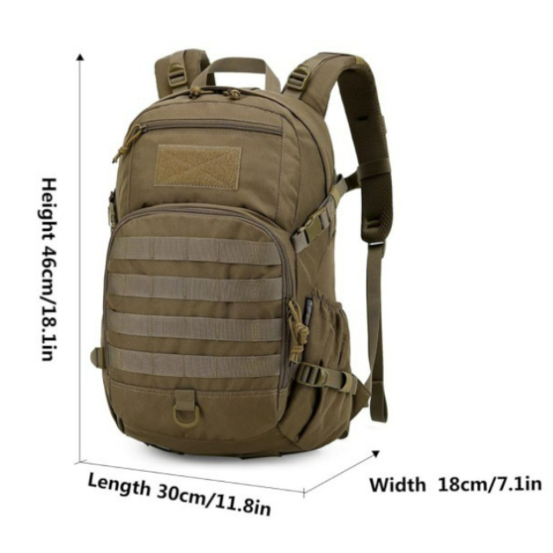 25-Litre Tactical Backpack MOLLE Water-Resistant Hiking Day Pack – product view 6 | Buffalo Gears