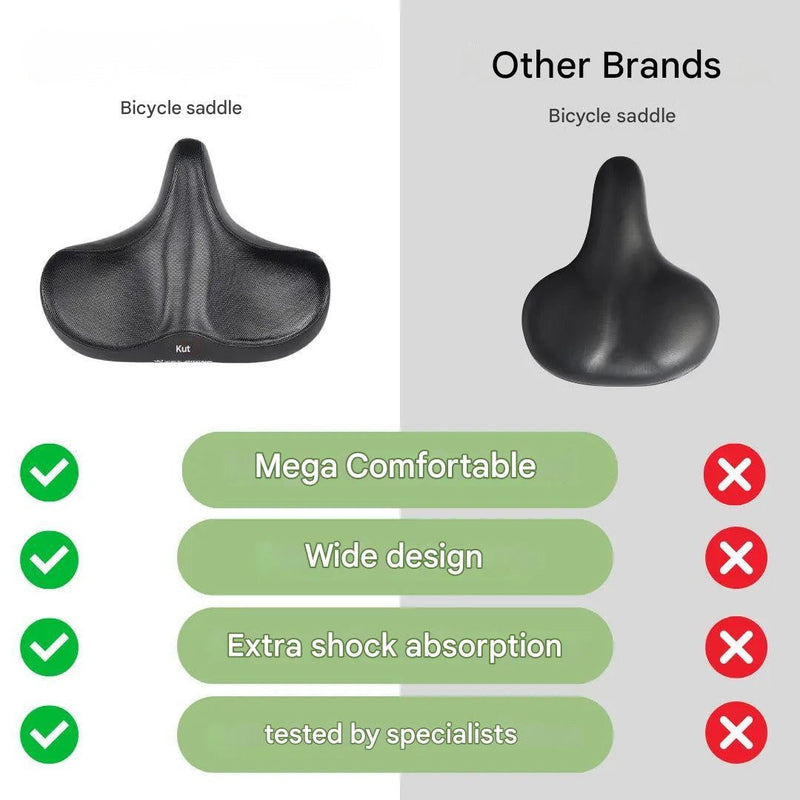 Ergonomic Bike Saddle Wide Comfortable Shock-Absorbing Seat – product view 7 | Buffalo Gears