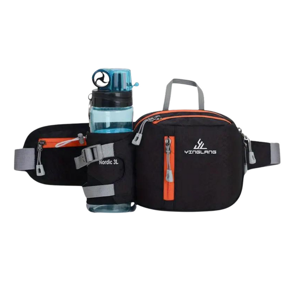 Hiking Waist Bag with Water Bottle Pocket Outdoor Fanny Pack Unisex