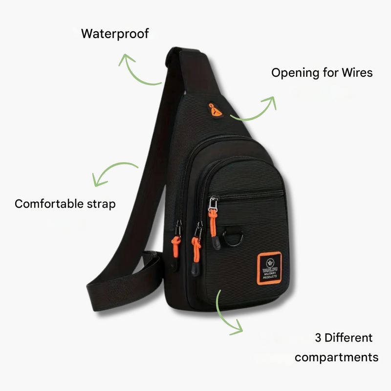 Men's Shoulder Bag Water-Resistant Outdoor Crossbody Sling Pack – product view 4 | Buffalo Gears