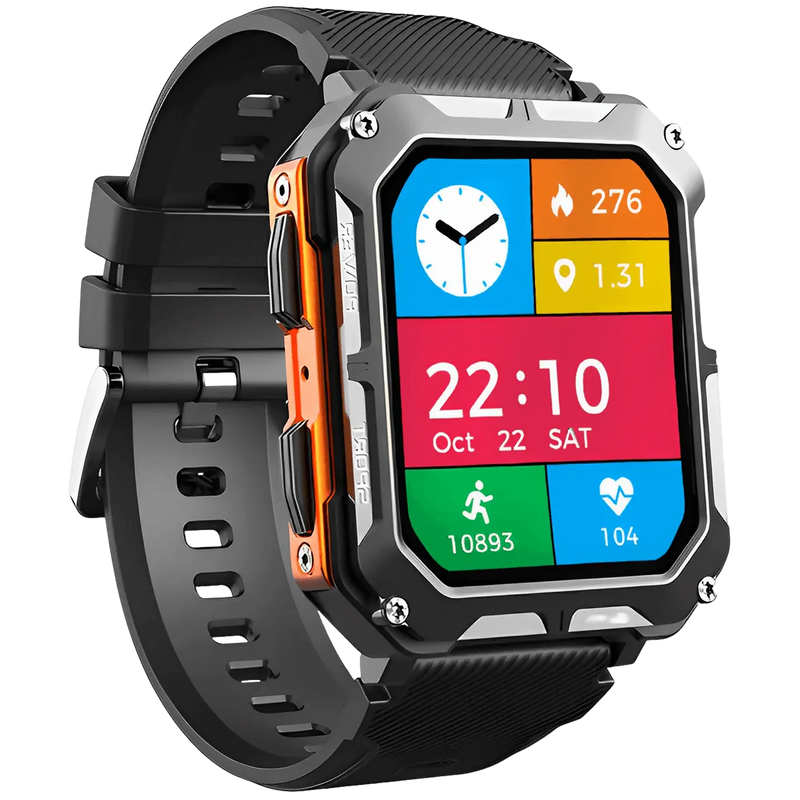 Rugged Smartwatch IP68 Weather-Resistant Heart Rate Fitness Tracker – product view 7 | Buffalo Gears