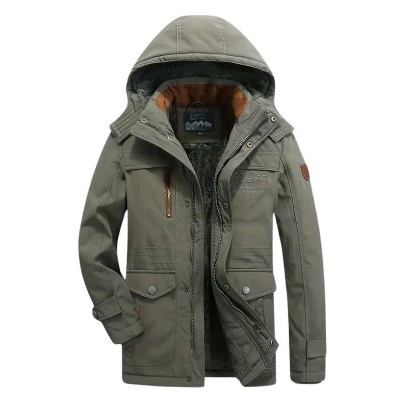 Waterproof Wind-Resistant Lined Outdoor Jacket Warm Winter Coat – product view 3 | Buffalo Gears