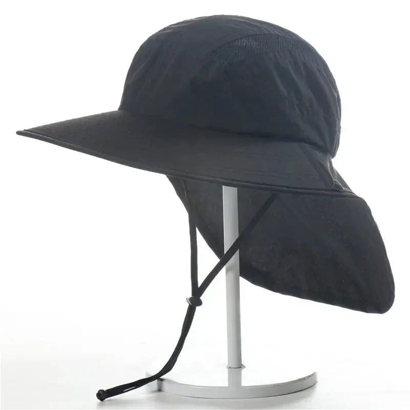 Wide Brim Sun Hat Neck Flap UV-Protection Lightweight Outdoor – product view 5 | Buffalo Gears