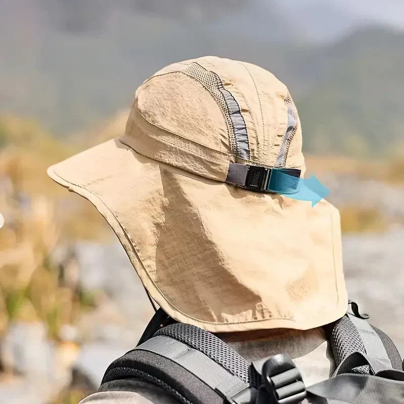 Wide Brim Sun Hat Neck Flap UV-Protection Lightweight Outdoor – product view 7 | Buffalo Gears