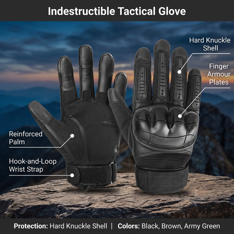 Hard Knuckle Tactical Work Gloves with Impact Protection - product view 3 | Buffalo Gears