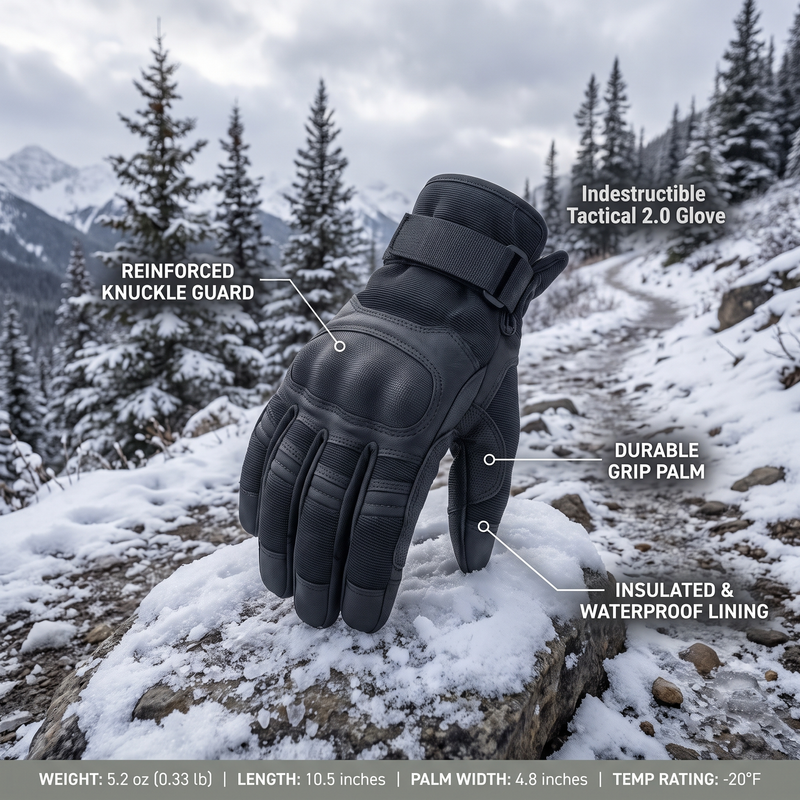 Heavy-Duty Tactical Gloves with Knuckle Protection - product view 3 | Buffalo Gears