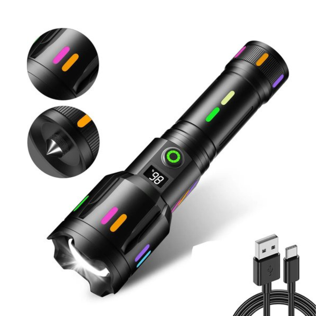 High-Lumen Rechargeable LED Tactical Torch for Outdoor Use - product view 1 | Buffalo Gears