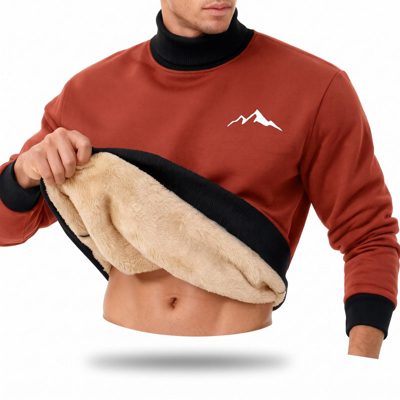 High Neck Thermal Top for Men, Long Sleeve Base Layer - product view 7 | Buffalo Gears