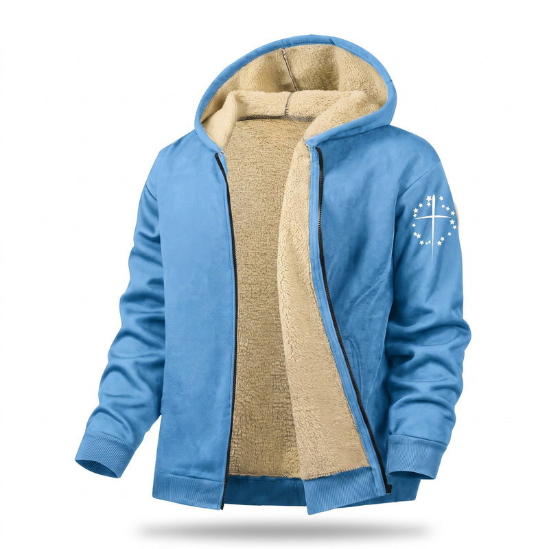 Hooded Fleece Jacket for Men with Chest Graphic - product view 7 | Buffalo Gears