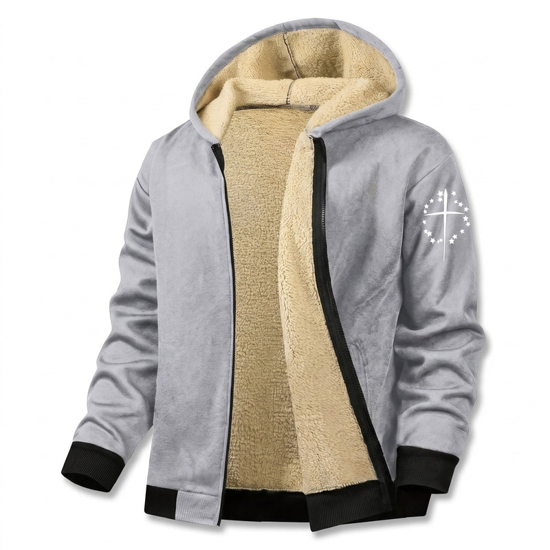 Hooded Fleece Jacket for Men with Chest Graphic - product view 10 | Buffalo Gears