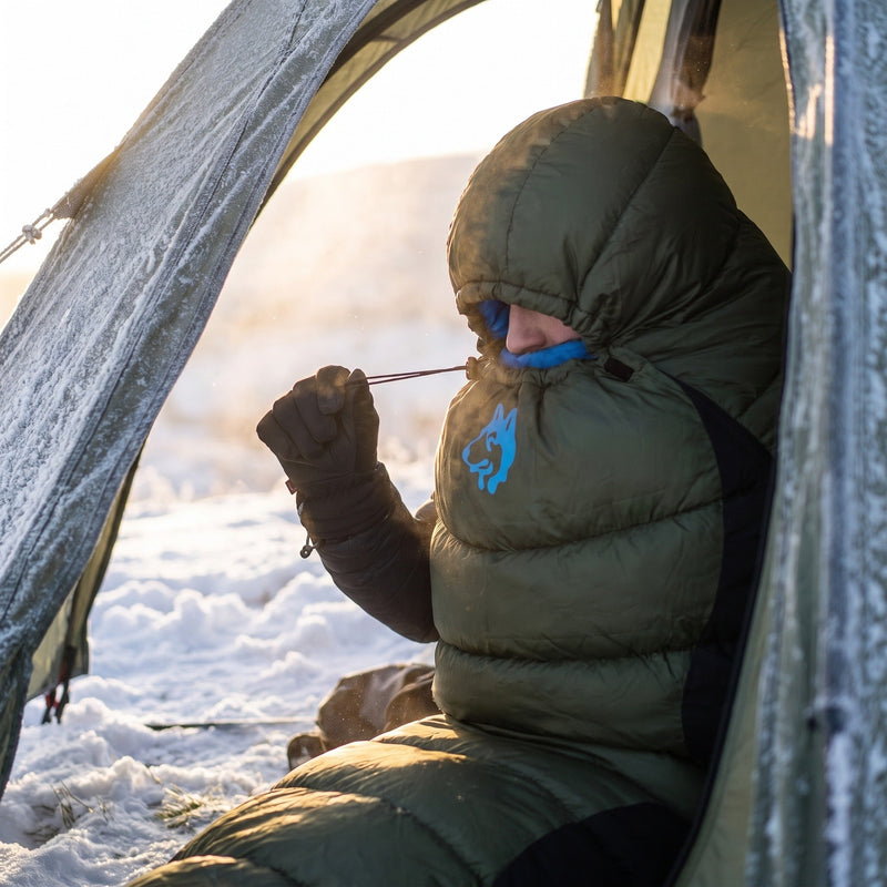 Hooded Mummy Sleeping Bag with Down Blend Fill - product view 2 | Buffalo Gears