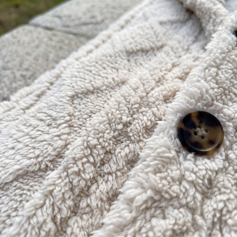 Hooded Teddy Coat for Women with Diamond Worked Pile - product view 3 | Buffalo Gears