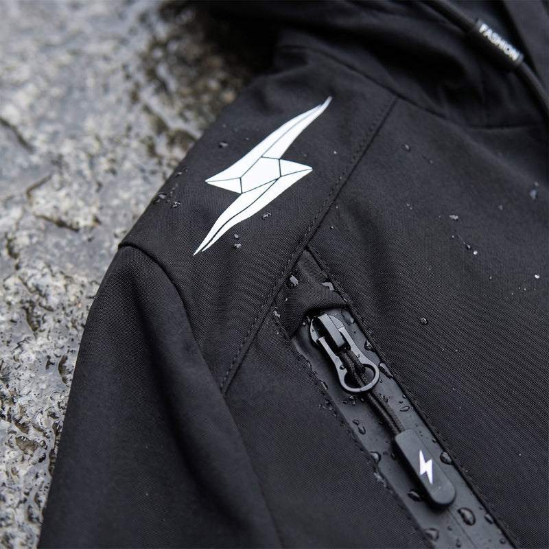 Hooded Windbreaker for Women with Geometric Print - product view 3 | Buffalo Gears