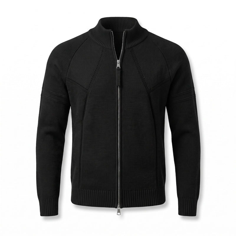 Knit Cardigan for Men with Raglan Sleeves and Full Zip - product view 6 | Buffalo Gears