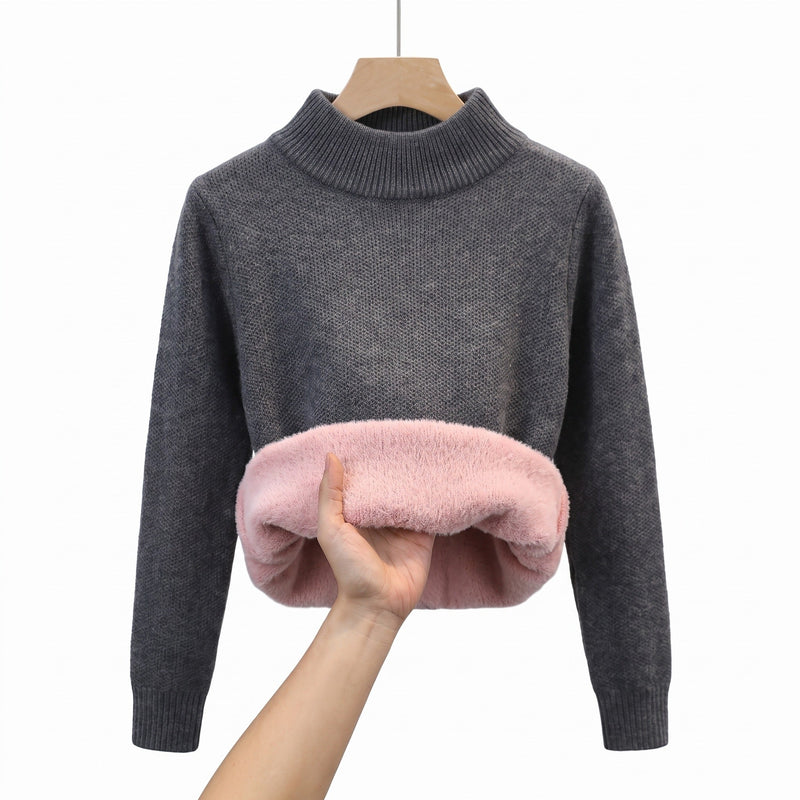 Knit Jumper for Women with Fleece Lined Collar - product view 7 | Buffalo Gears