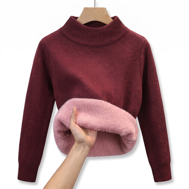 Knit Jumper for Women with Fleece Lined Collar - product view 9 | Buffalo Gears