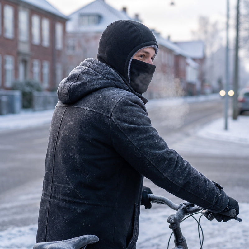 Knitted Winter Hood with Neck Coverage and Face Cover - product view 5 | Buffalo Gears