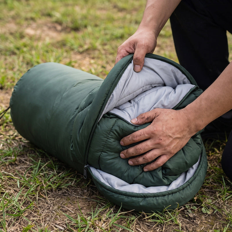 Lightweight Hooded Mummy Sleeping Bag with Sack - product view 4 | Buffalo Gears