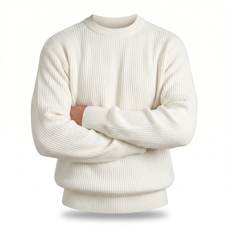 Loose Ribbed Knit Tee for Men, Long Sleeve - product view 6 | Buffalo Gears