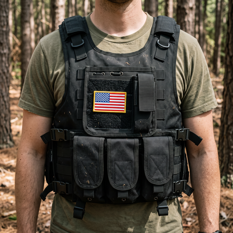 Men's Breathable Molle Chest Rig with Adjustable Fit - product view 2 | Buffalo Gears