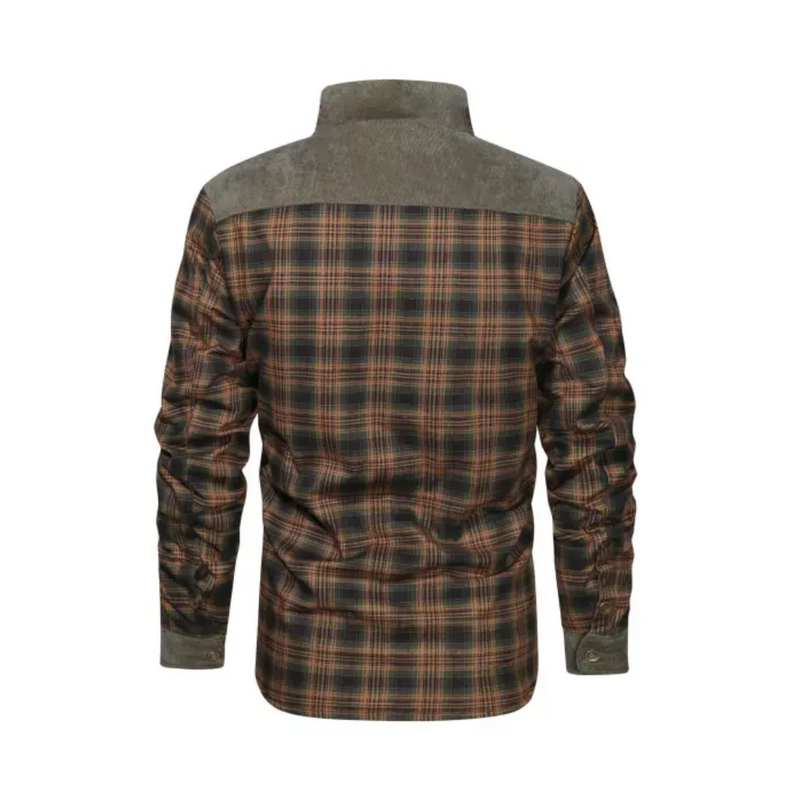 Men's Checked Wool-Blend Coat for Casual Cold-Weather Wear - product view 2 | Buffalo Gears
