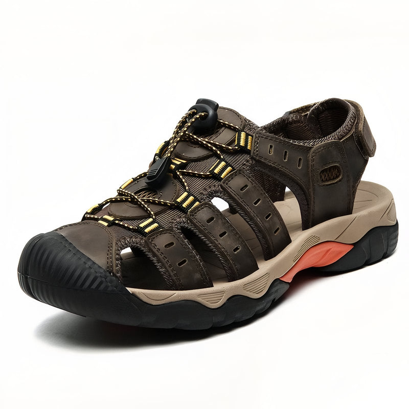 Men's Closed-Toe Leather Trail Sandals for Summer Hikes - product view 15 | Buffalo Gears