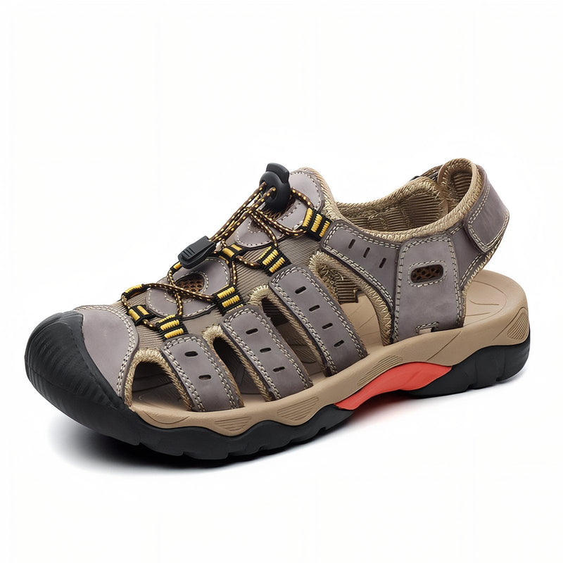 Men's Closed-Toe Leather Trail Sandals for Summer Hikes - product view 17 | Buffalo Gears
