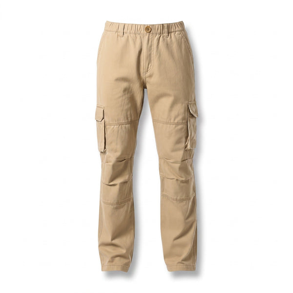 Men's Cotton Cargo Trousers with Six Roomy Pockets