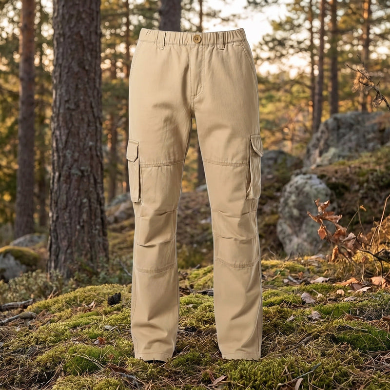 Men's Cotton Cargo Trousers with Six Roomy Pockets - product view 3 | Buffalo Gears