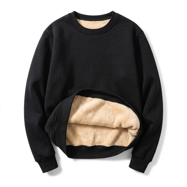 Men's Fleece Lined Crew Neck Sweatshirt for Winter