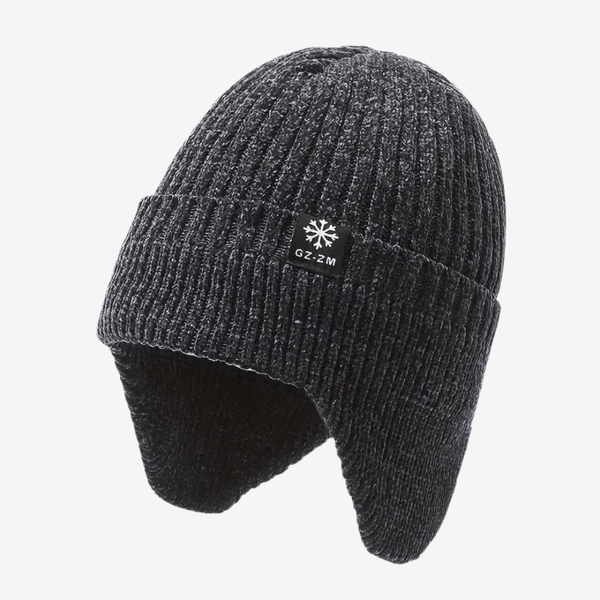 Men's Fleece-Lined Earflap Beanie for Cold Winter Days
