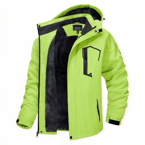 Men's Fleece-Lined Winter Trekking Coat, Waterproof to -10C