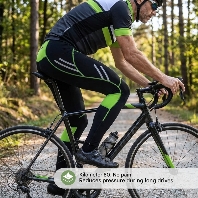 Men's Gel-Padded Cycling Tights for Long Rides - product view 4 | Buffalo Gears