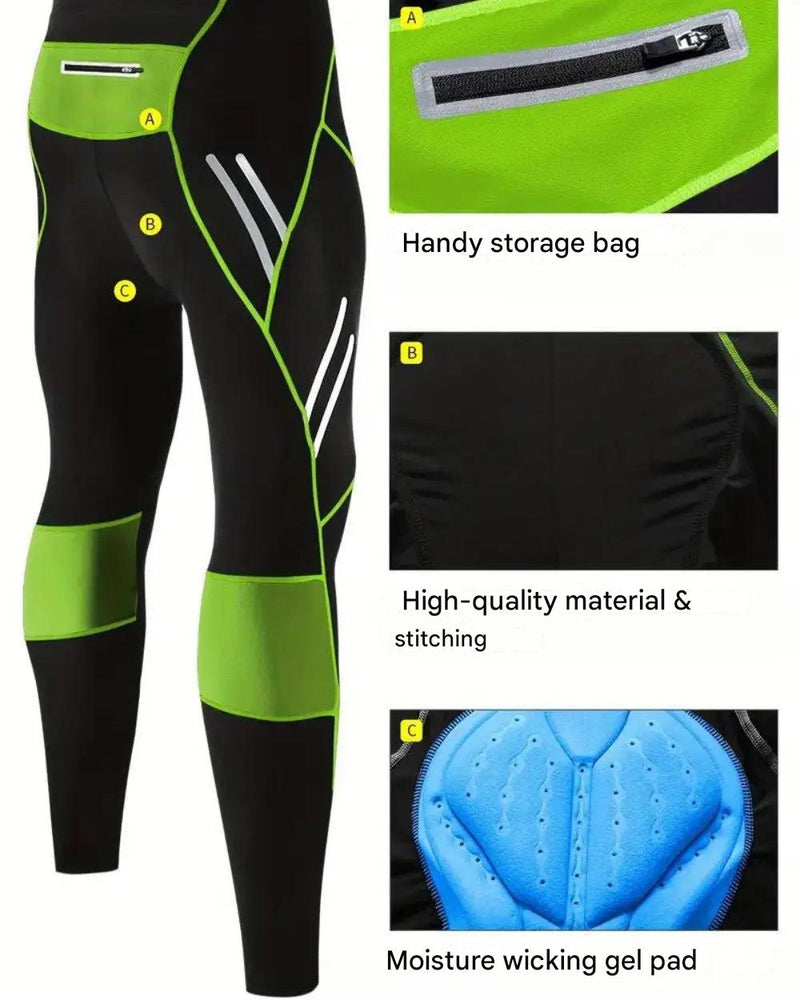 Men's Gel-Padded Cycling Tights for Long Rides - product view 8 | Buffalo Gears
