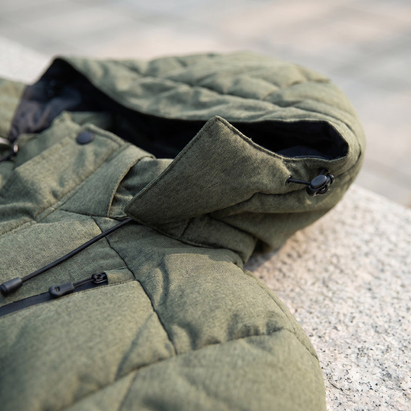 Men's Goose Down Winter Jacket with Adjustable Hood - product view 4 | Buffalo Gears