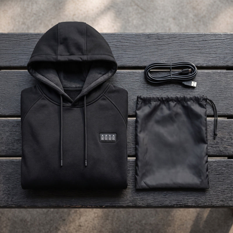 Men's Heated Pullover Hoodie with 35 Zones incl. Sleeves and Hood - product view 4 | Buffalo Gears